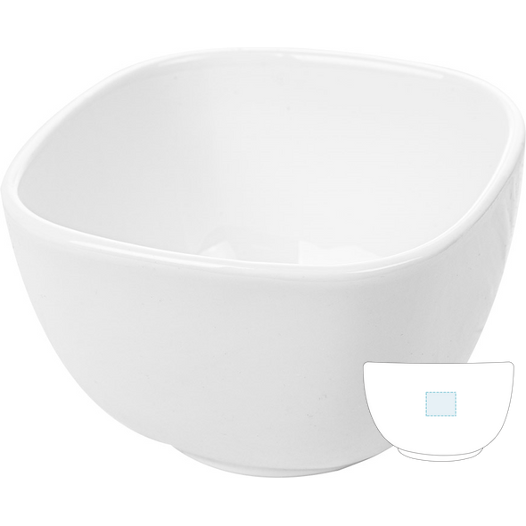 White Porcelain Square Containers